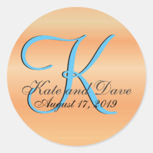 3d Monogram Red Birch Runder Aufkleber