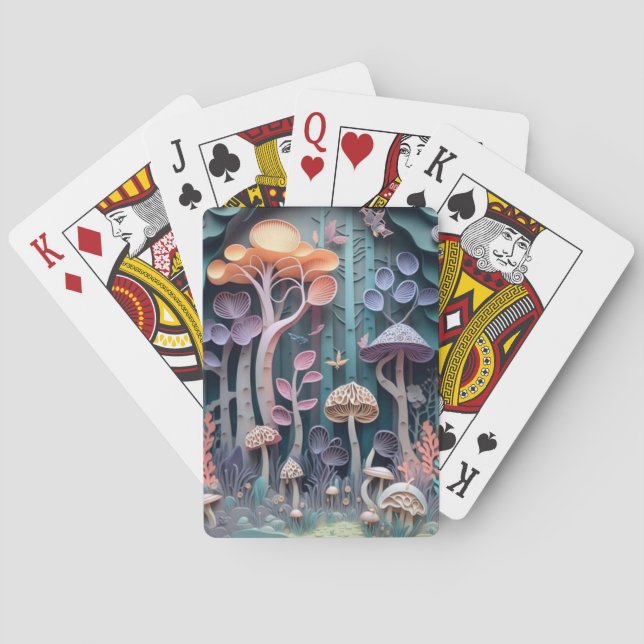 3D Mushroom Garden Spielkarten (Rückseite)