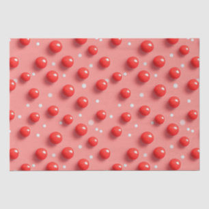 3D-Muster für rote und weiße Polka-Punkte Seidenpapier