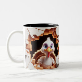 3D Niedlich Baby Türkei Hot Cocoa Kaffees Tiere Zweifarbige Tasse