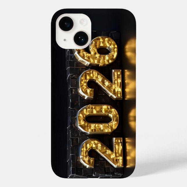 3D Number Design for New Year 2026 Case-Mate iPhone 14 Hülle (Rückseite)