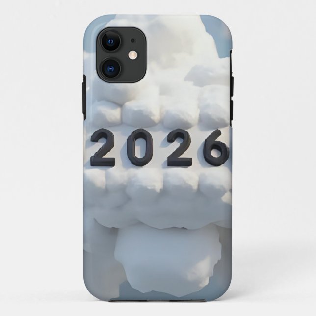 3D Number Design for New Year 2026 Case-Mate iPhone Hülle (Rückseite)