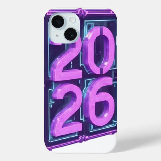 3D Number Design for New Year 2026 Case-Mate iPhone Hülle (Rückseite)