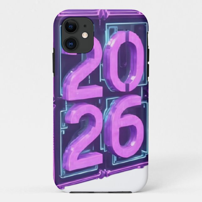 3D Number Design for New Year 2026 Case-Mate iPhone Hülle (Rückseite)