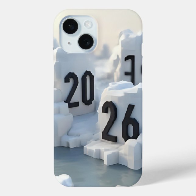  3D Number Design for New Year 2026 Case-Mate iPhone Hülle (Rückseite)