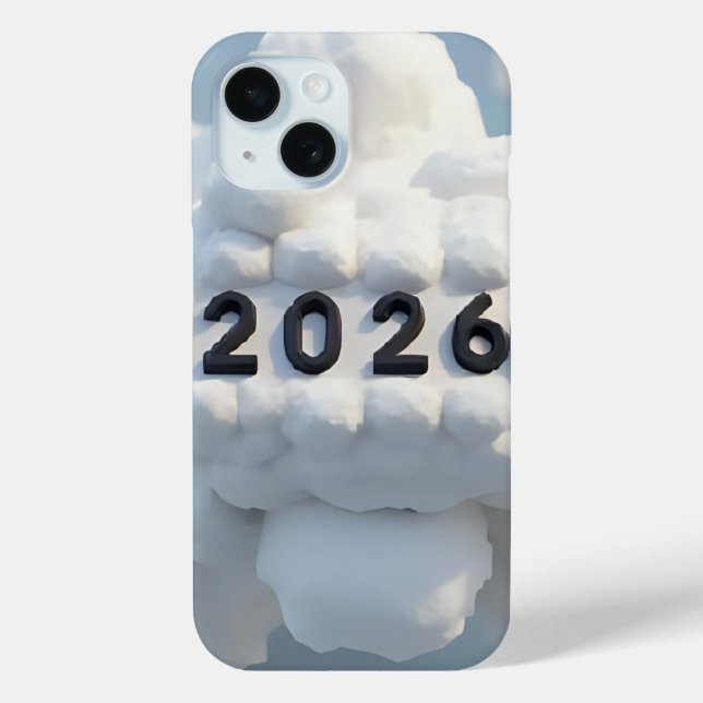  3D Number Design for New Year 2026 Case-Mate iPhone Hülle (Rückseite)