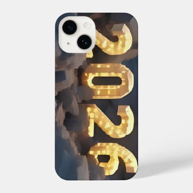  3D Number Design for New Year 2026 iPhone 14 Hülle (Rückseite)