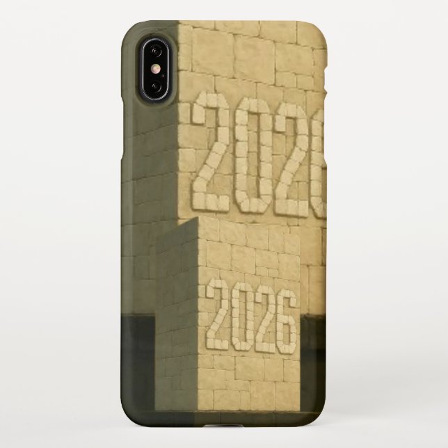  3D Number Design for New Year 2026 iPhone Hülle (Rückseite)