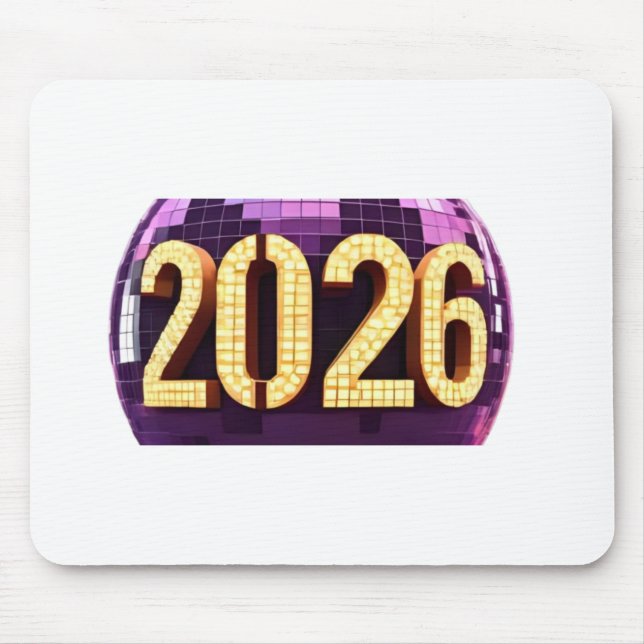 3D Number Design for New Year 2026 Mousepad (Vorne)