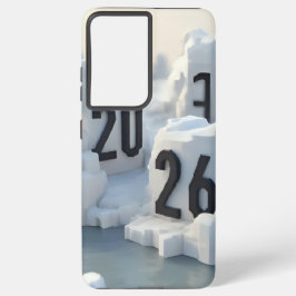 3D-Nummerndesign für das neue Jahr 2026 Samsung Galaxy Hülle
