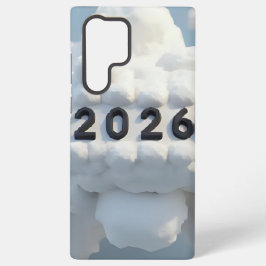 3D-Nummerndesign für das neue Jahr 2026 Samsung Galaxy Hülle
