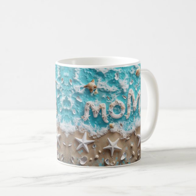 3D Ocean Whisper Mama Wrap Kaffeetasse (VorderseiteRechts)