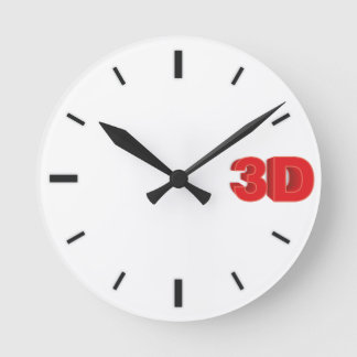 3D O'Clock 1. Runde Wanduhr