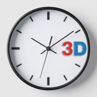 3D O'Clock 2-RdBl. Uhr