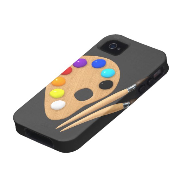 3D Palette und Pinsel Case-Mate iPhone Hülle (unten)