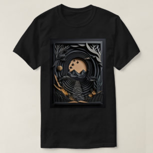 3D Paper Art Design T - Shirt