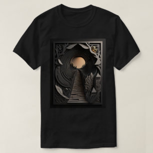 3D Paper Art Design T - Shirt