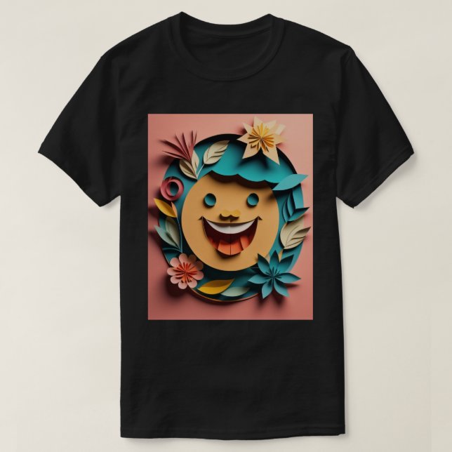 3D Paper Art Design T - Shirt (Design vorne)