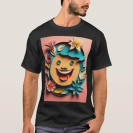 3D Paper Art Design T - Shirt