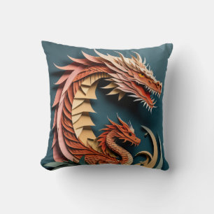 3D Paper Art Design T - Shirt Kissen