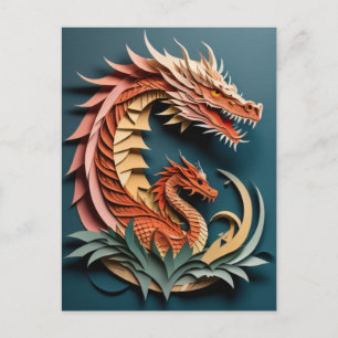 3D Paper Art Design T - Shirt Postkarte