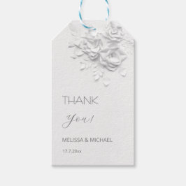 3D Paper Cut Roses Wedding Thank You Geschenkanhänger