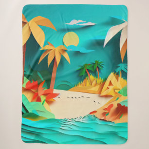 3D Papercraft Tropical Beach Sherpadecke