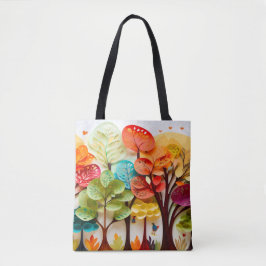 3D Papier Schicht Bäume Landschaft Geschenk für si Tasche