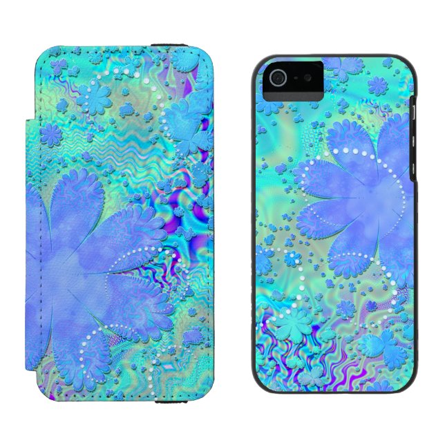 3D Pastel Blume Psychedelic Incipio iPhone Geldbeutel-Hülle (Seite an Seite)