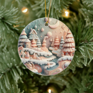 3D-Pastellwunder Keramik Ornament