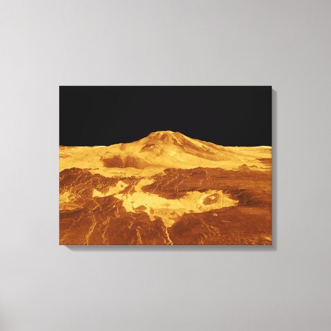 3D-Perspektive Maat Mons auf der Venus Leinwanddruck (Vorderseite)