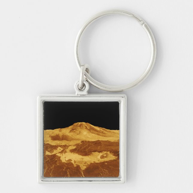 3D-Perspektive Maat Mons auf der Venus Schlüsselanhänger (Vorne)