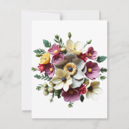 3D-Petit-Blume Feiertagskarte