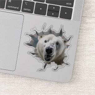 3D Polar Bear Wall Break - The Restaurant Aufkleber