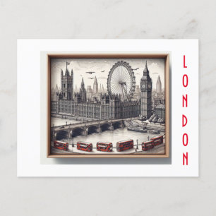 3D-Postkarte London Erinnerungen Postkarte