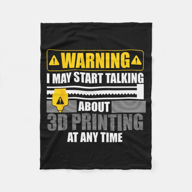 3d Printing Art For Men Women 3d Printer Lover 3d  Fleecedecke (Vorderseite)