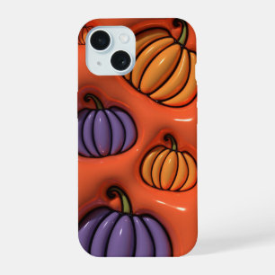 3D Puffy Colorful Fall Pumpkin Handy Case iPhone 15 Hülle