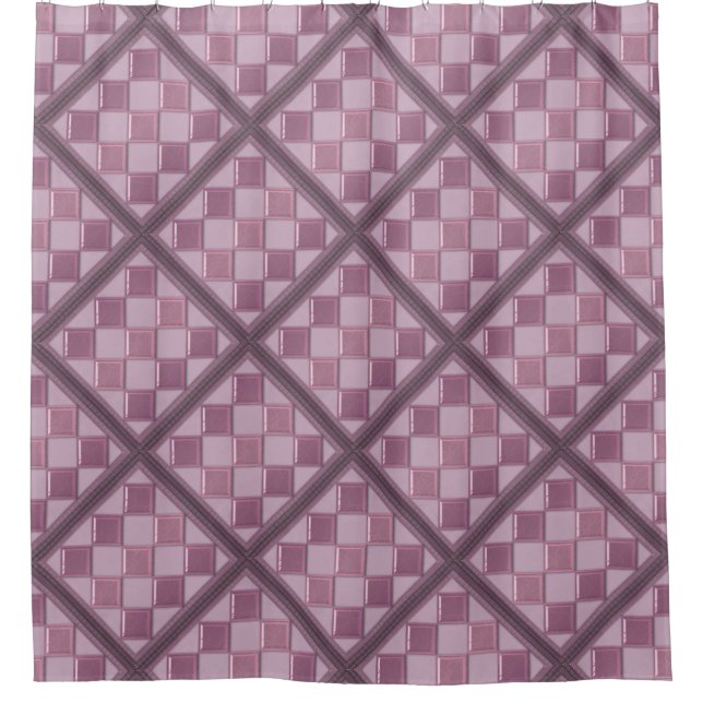 3D Purple Color Duschvorhang (Vorderseite)