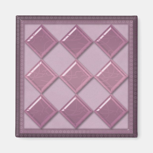3D Purple Color Magnet (Vorne)