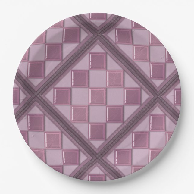 3D Purple Color Pappteller (Vorderseite)