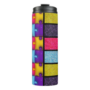 3D-Puzzle & Imitate Glitzer Thermal Tumbler Thermosbecher