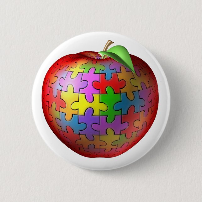 3D Puzzlespiel Apple Button (Vorderseite)