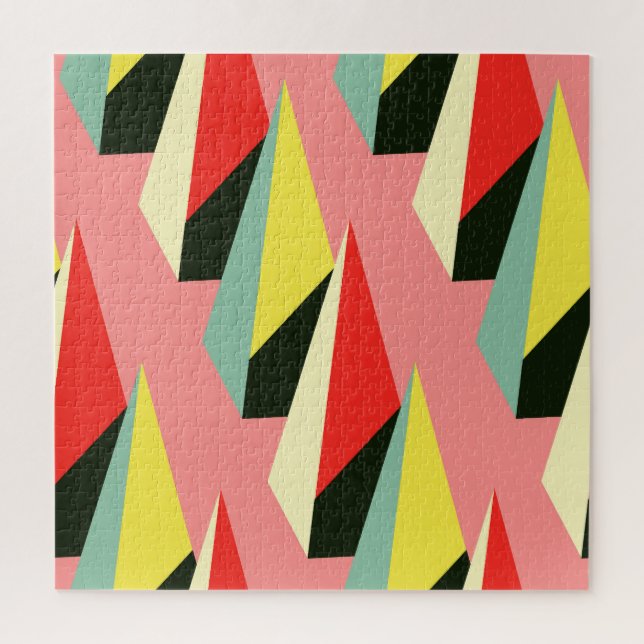 3D Pyramiden: Retro Geometric Vintag. (Vertikal)