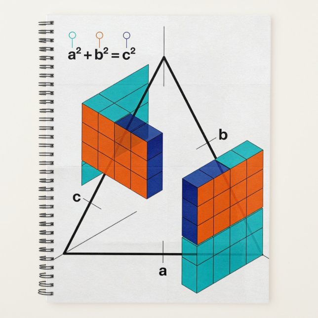 3D Pythagoras-Theorem Mathe-Planer Planer (Vorderseite)
