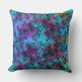 3D-Quadrate blauer Lila bis rosa oder dreieckig Kissen