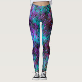 3D-Quadrate blauer Lila bis rosa oder dreieckig Leggings