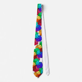 3D-Rainbow-Random-Cube-Dreiecke auf Weiß Krawatte