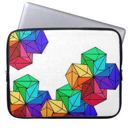 3D-Rainbow-Random-Cube-Dreiecke auf Weiß Laptopschutzhülle