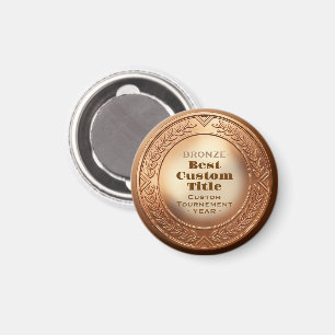 3D realistische Bronzemedaille, anpassbare Auszeic Magnet