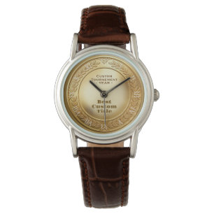3D realistische Goldmedaille, anpassbare Auszeichn Armbanduhr